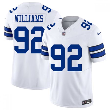 Men's Dallas Cowboys #92 Quinnen Williams Esch White Color Rush Vapor Limited Stitched Jersey