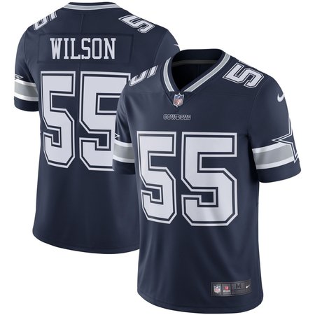 Men's Dallas Cowboys #55 Logan Wilson Esch Navy Color Rush Vapor Limited Stitched Jersey