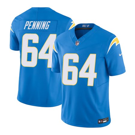 Youth Los Angeles Chargers #64 Trevor Penning Nike Blue Alternate Charger Power Vapor F.U.S.E. Limited Jersey