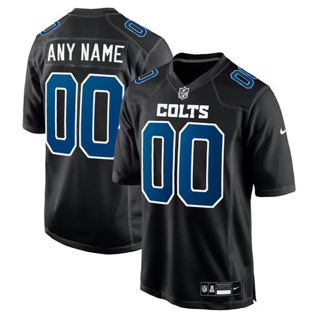 Youth Indianapolis Colts Custom Nike Carbon Black Fashion Game Jersey