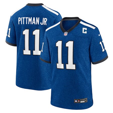 Youth Indianapolis Colts #11 Michael Pittman Jr. Nike Heather Royal Alternate 2 Indiana Nights Game Jersey