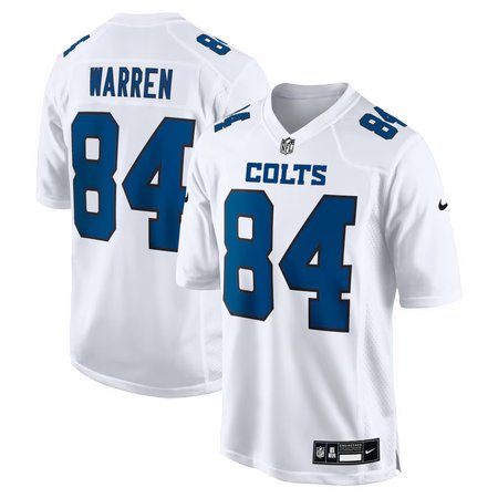 Youth Indianapolis Colts #84 Tyler Warren Nike Tundra White Fashion Game Jersey