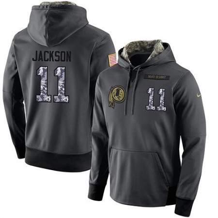 NFL Men's Washington Redskins #11 DeSean Jackson Stitched Black Anthracite Salute to Service Player Performance Hoodie
