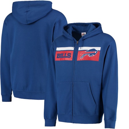 Men's Buffalo Bills Royal Touchback Full-Zip NFL Hoodie
