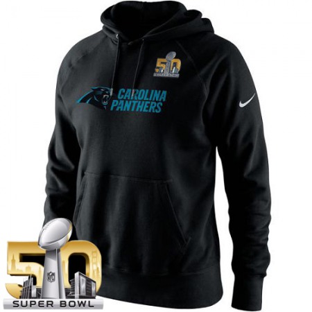Men's Carolina Panthers Black Super Bowl 50 Lockup Pullover Hoodie