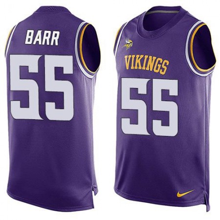 Vikings #55 Anthony Barr Purple Team Color Men's Stitched NFL Limited Tank Top Jersey