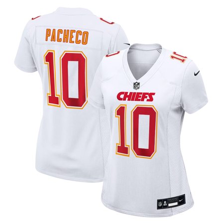 Women's Kansas City Chiefs #10 Isiah Pacheco Tundra White Fashion Game Jersey