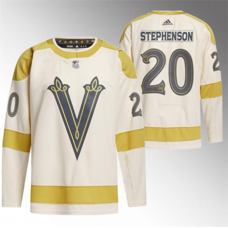 Men's Vegas Golden Knights #20 Chandler Stephenson Cream 2024 Winter Classic Stitched Jersey